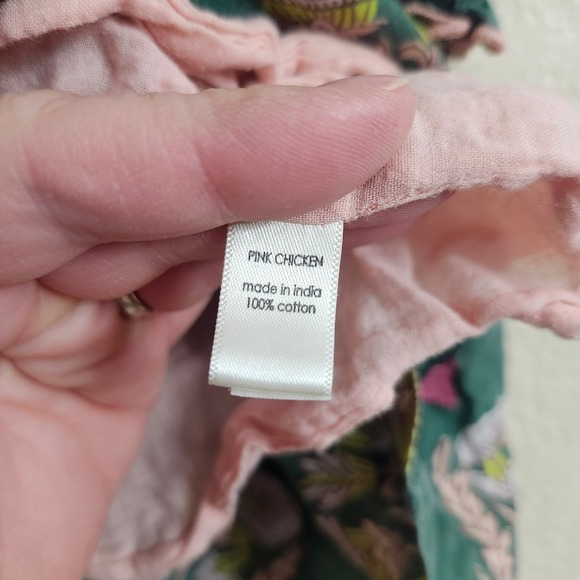 Pink Chicken 3 Year Hermione Hunter Green Floral Bow Dress Toddler Girls 3T - Picture 13 of 15